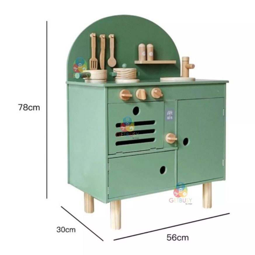 Premium Wooden Kitchen Set (Green)